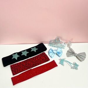 Y2K 2000s mcbling 90s mixed bundle of glitter star leopard hair accessories